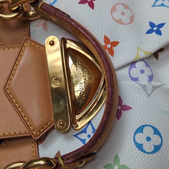 LOUIS VUITTON WHITE MULTI URSULA TOTE BAG - Picture 8 of 16